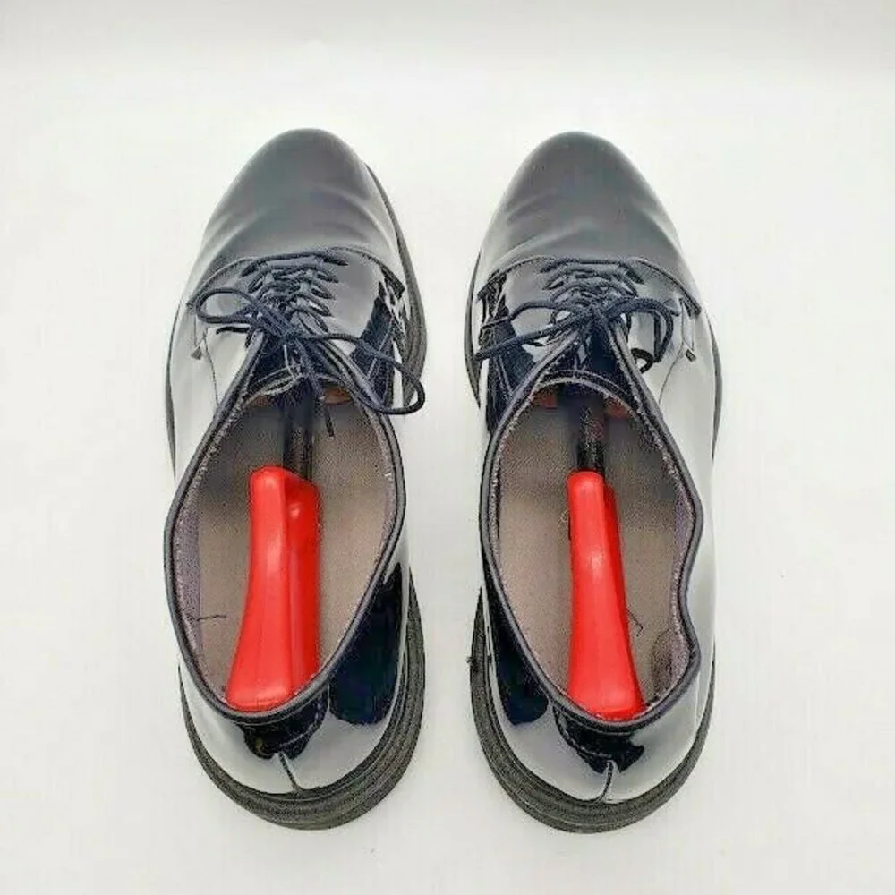 BATES Long Wearing High Gloss Patent Lace Up Oxford Dress Shoes Men's Size 13.5